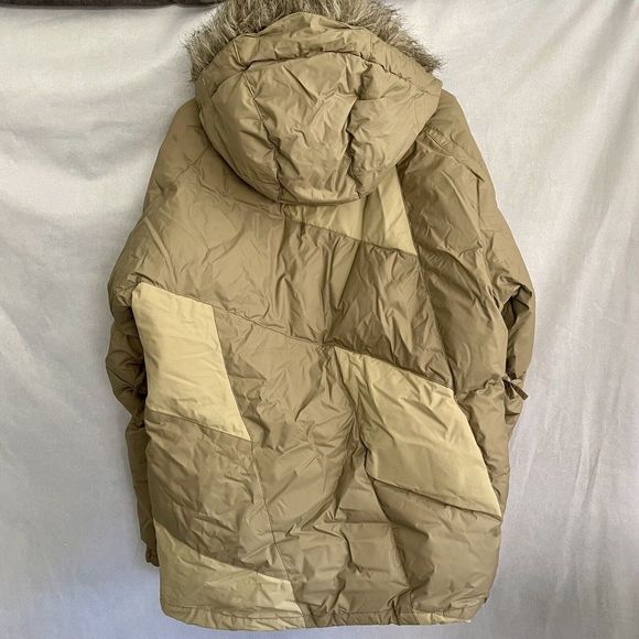 Mens 686 ACE Snowboarding JACKET Size LARGE Winter Coat Khaki Tan Down 15 Years - Picture 2 of 16